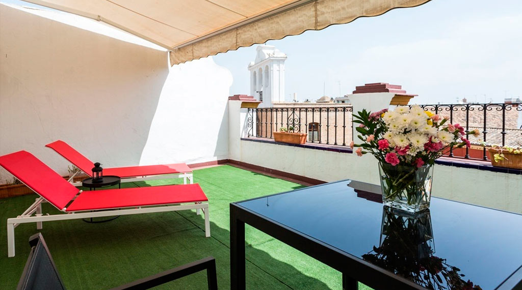 terraza con vistas - Hotel Sevilla