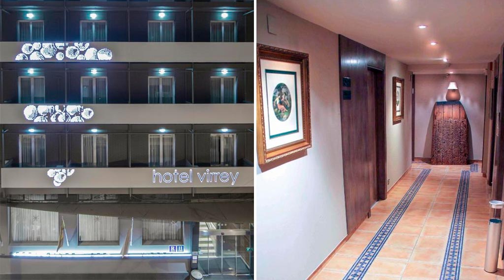 Fachada del Hotel Virrey en Arnedo